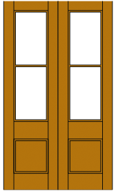 Image of FP2 French Light Door