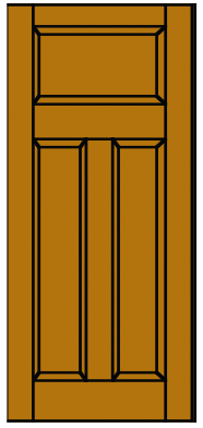 Image of PA3 3 Panel Door