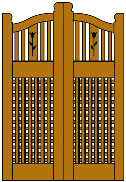 Image of V4 Lattice door pair