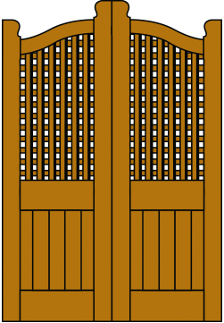 Image of V6 Lattice door pair